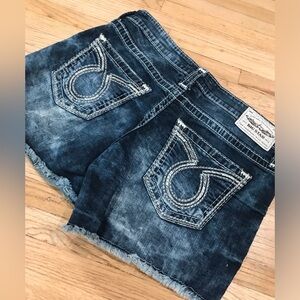 Blue Star Jean Shorts